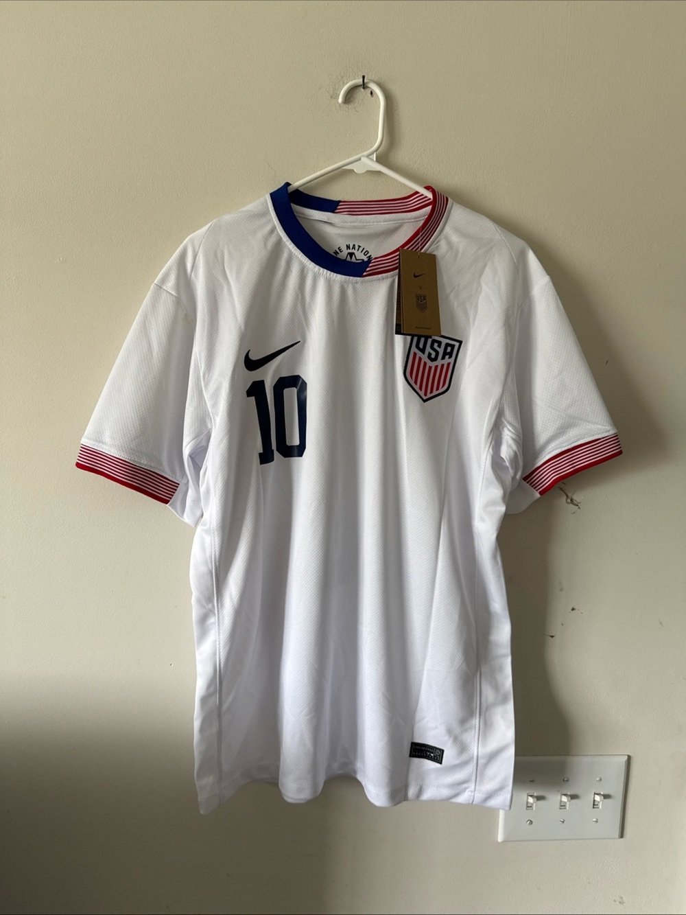 Men’s Nike Christian Pulisic #10 USMNT 2024 American Classic Jersey Sz L - RARE